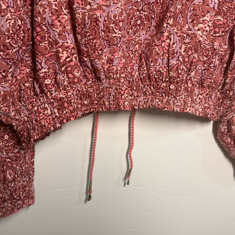 Free People Pink Patterned Bomber Jacket - Picture 7 of 12